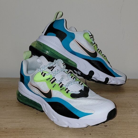 Nike Air Max 270 React SE GS 'Oracle Aqua' Shoes Size 5y Womens 6.5 - Picture 2 of 14